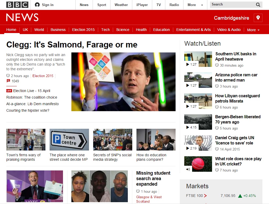 BBC new responsive website